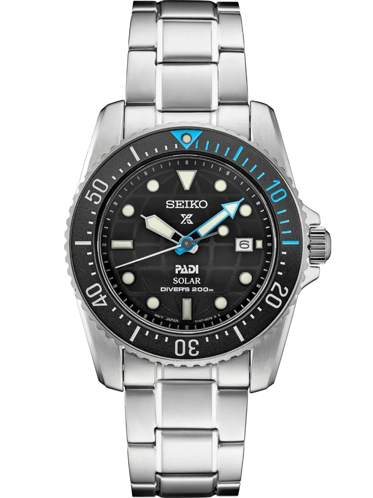 Seiko Seiko - Prospex PADI Solar Diver Watch Black Dial - SNE575