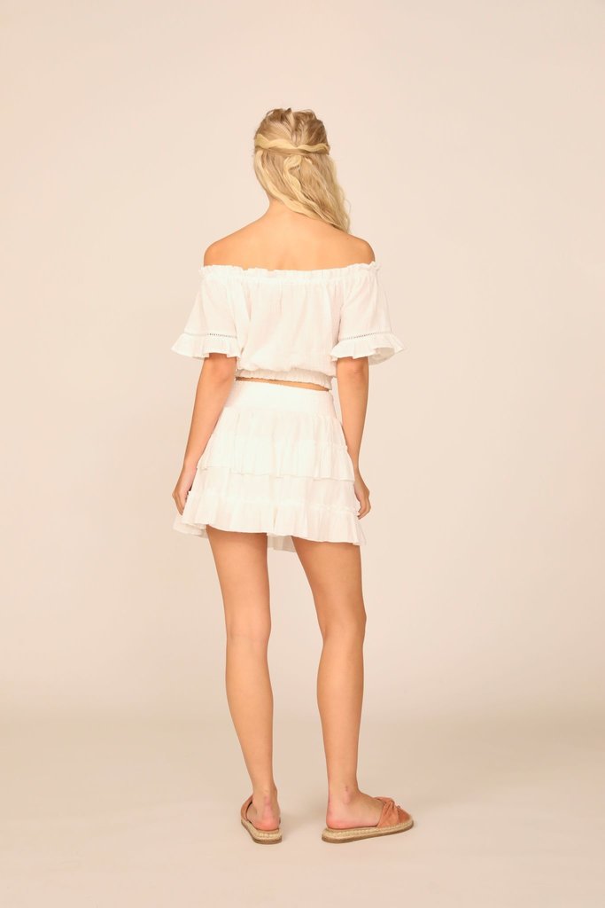 Ocean Drive Gauze Ruffle Skirt