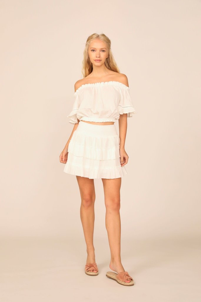 Ocean Drive Gauze Ruffle Skirt