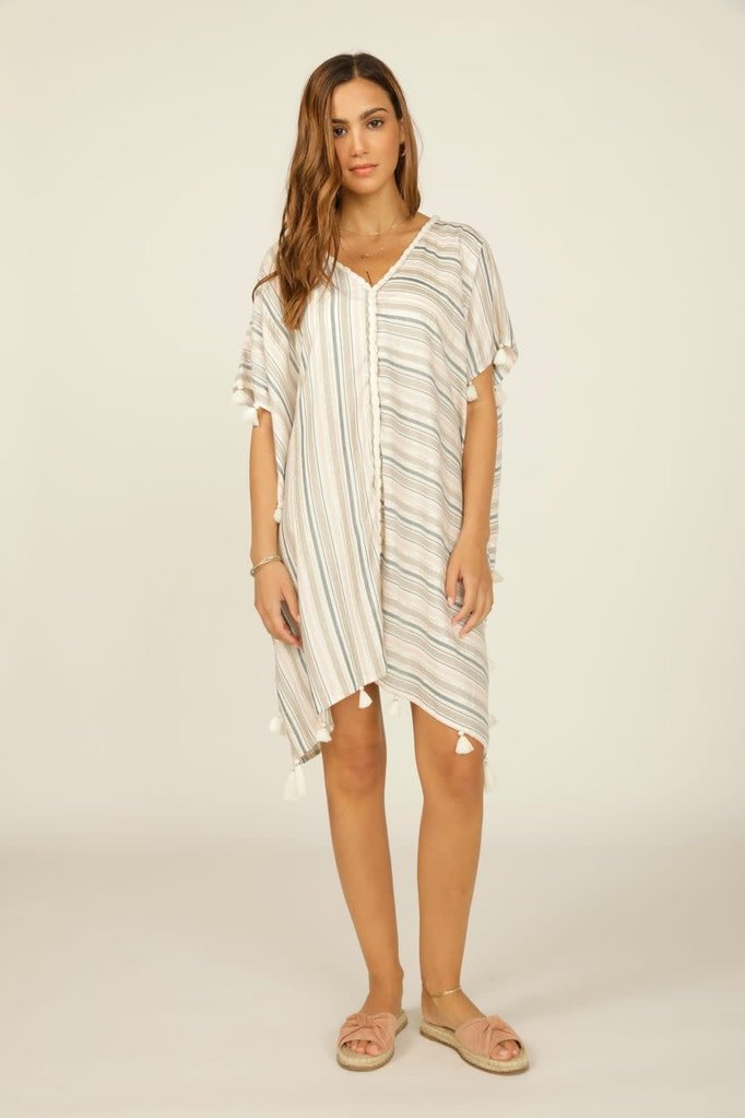 Ocean Drive Stripe Weave Cover Up