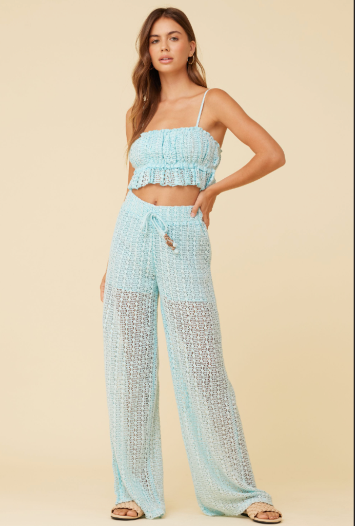 Surf Gypsy Stripe Crochet Pant