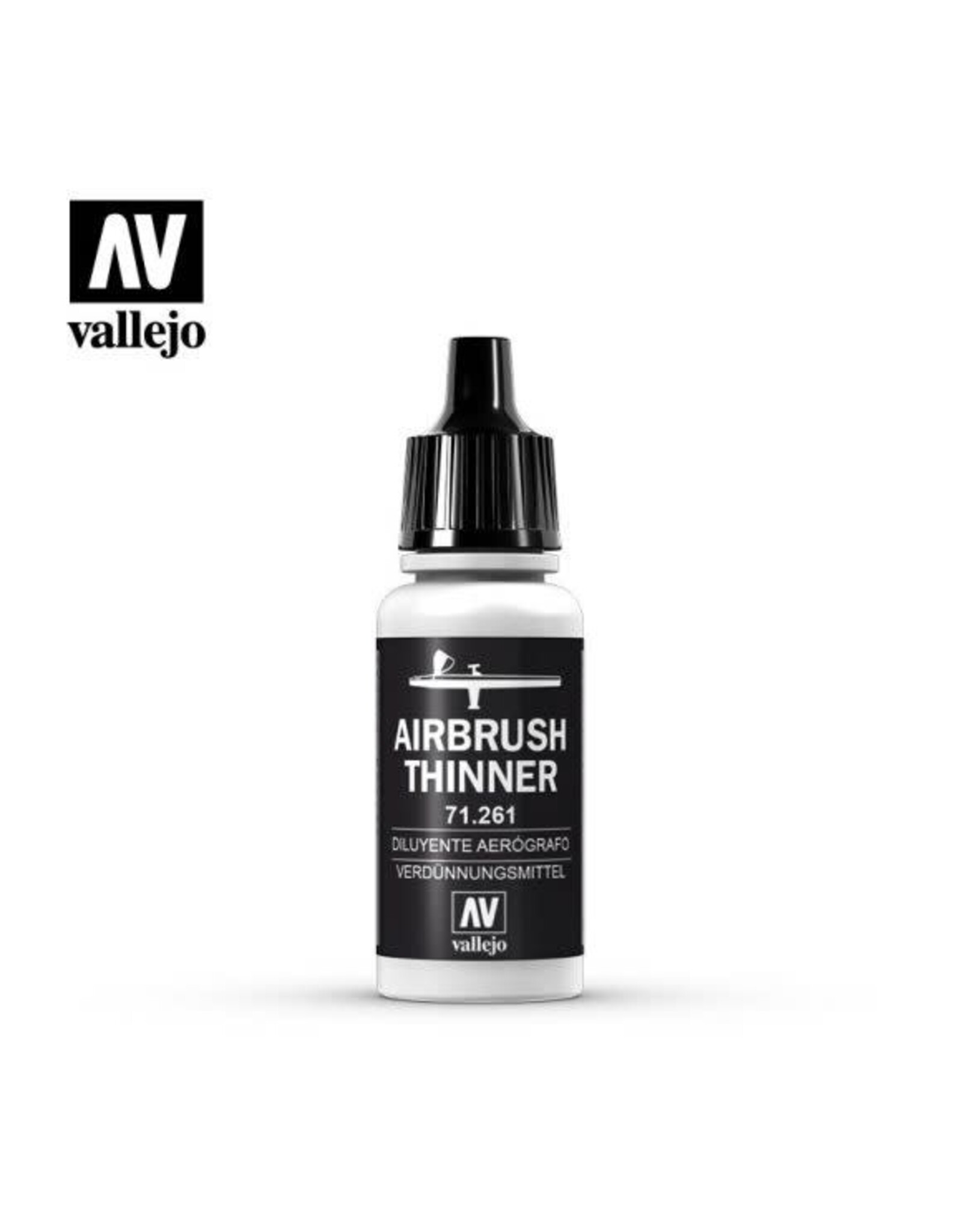 Vallejo AV Auxiliary Products: Airbrush Thinner 71.261 (17 ml)