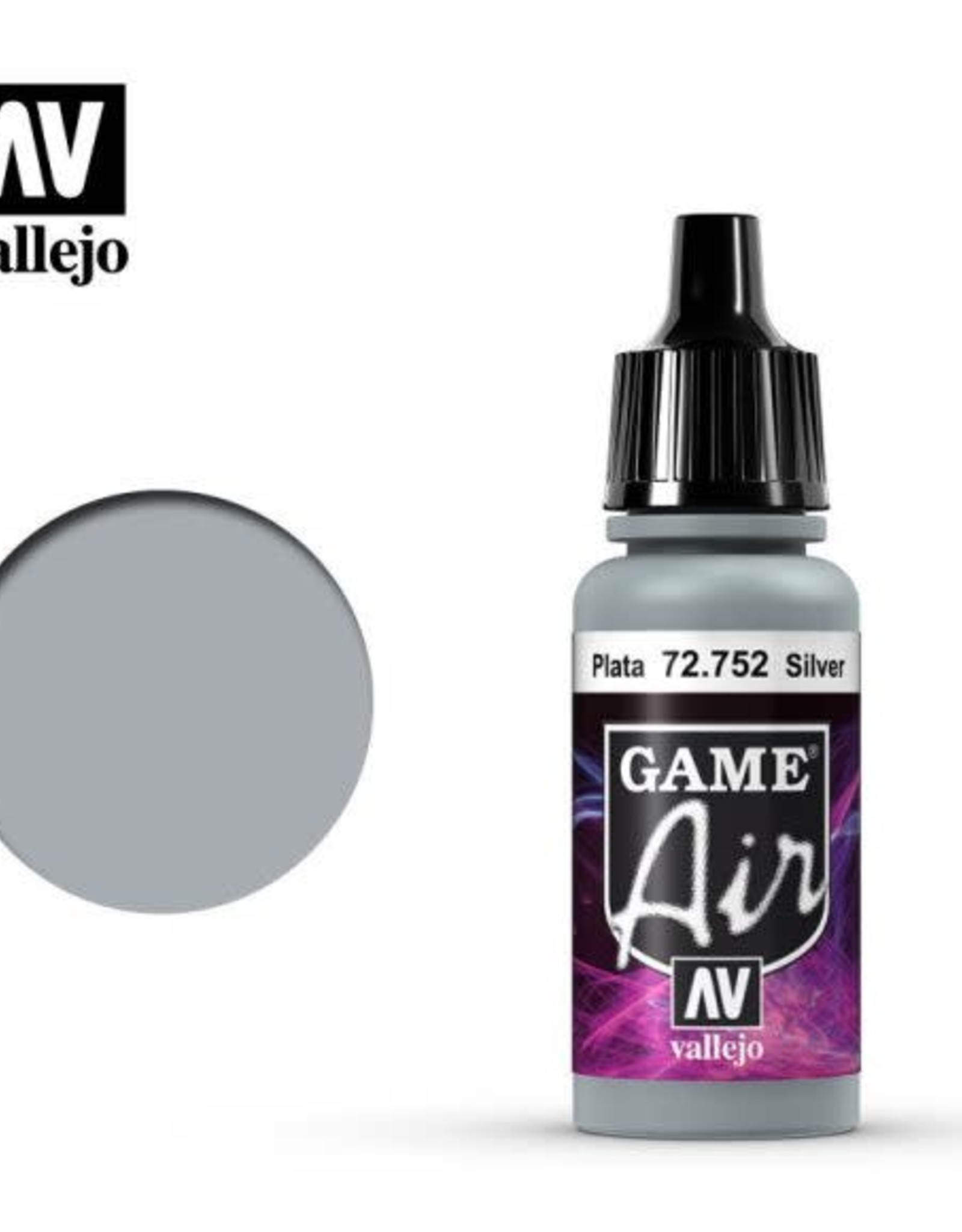 Acrylicos Vallejo AV GA: Silver 72.752 (17 ml)