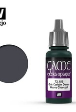 Acrylicos Vallejo AV GC: Heavy Charcoal - Extra Opaque 72.155 (17 ml)
