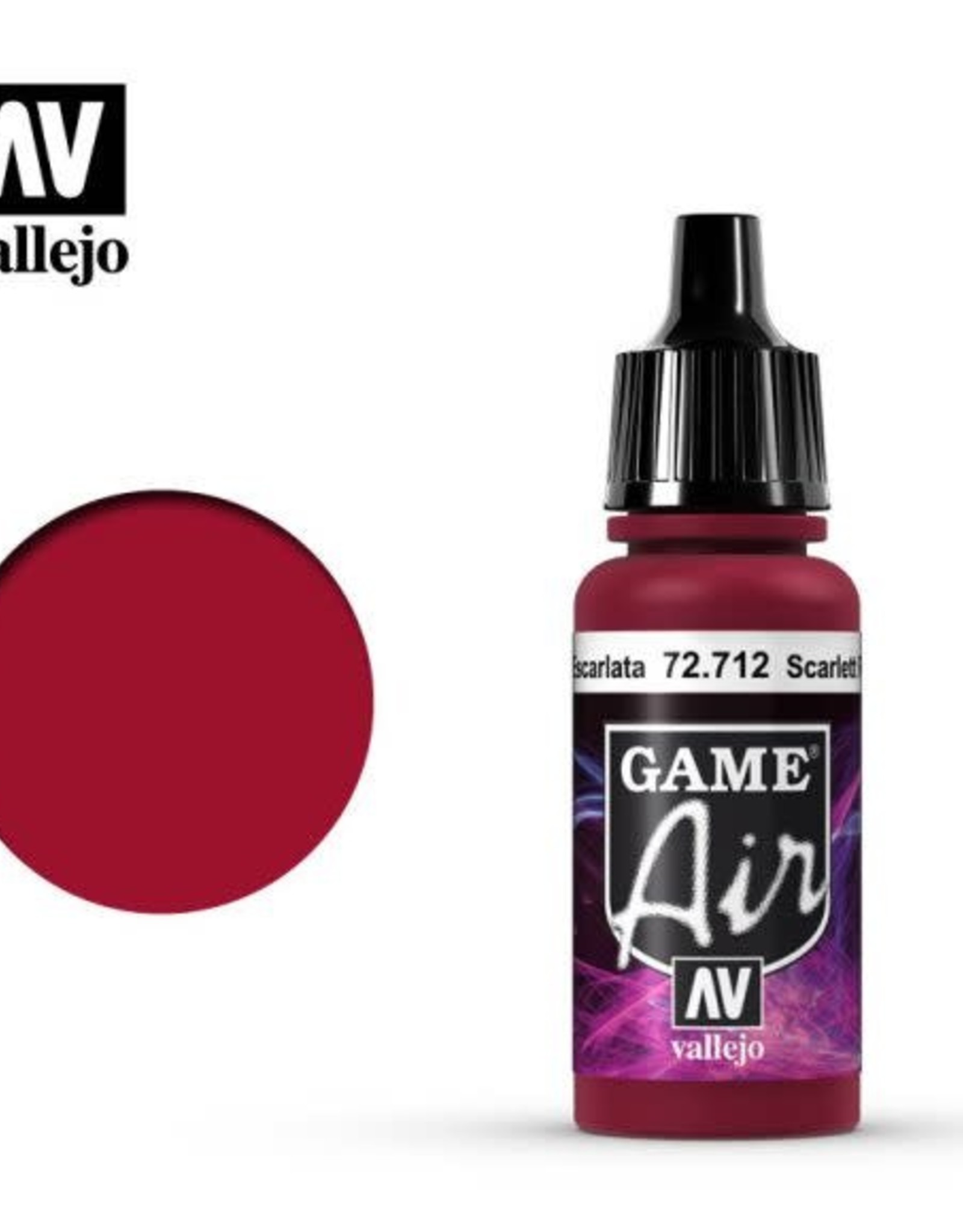 Acrylicos Vallejo AV GA: Scarlet Red 72.712 (17 ml)