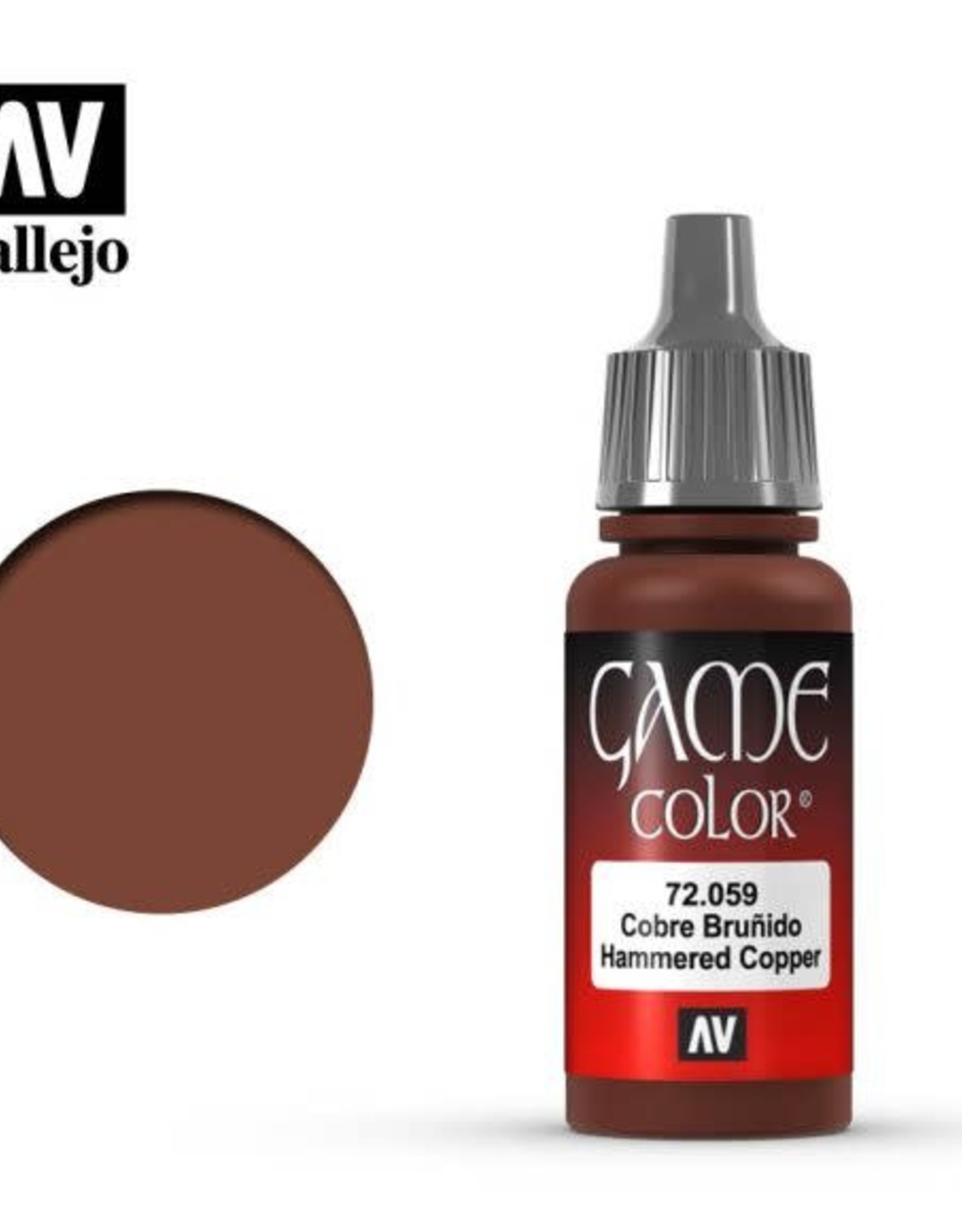 Acrylicos Vallejo AV GC: Metallic - Hammered Copper 72.059 (17 ml)