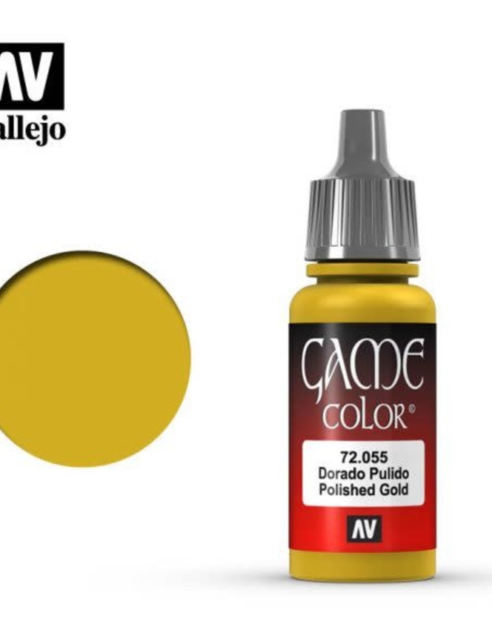 Acrylicos Vallejo AV GC: Metallic - Polished Gold 72.055 (17 ml)