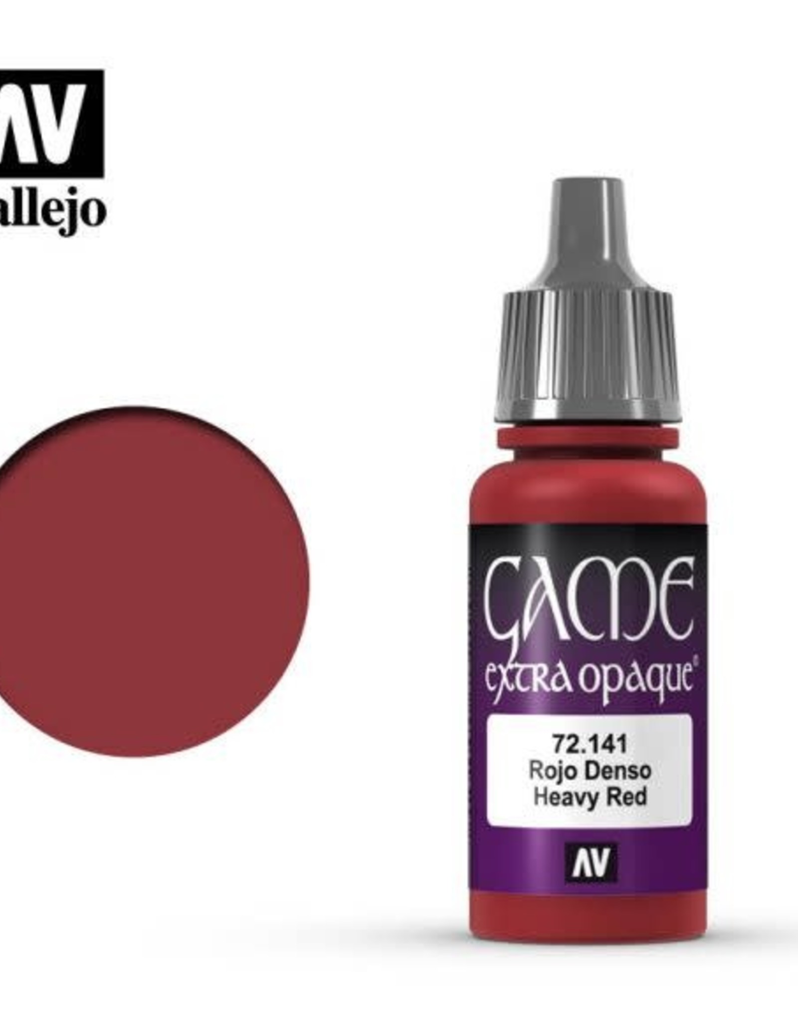 Acrylicos Vallejo AV GC: Heavy Red - Extra Opaque 72.141 (17 ml)