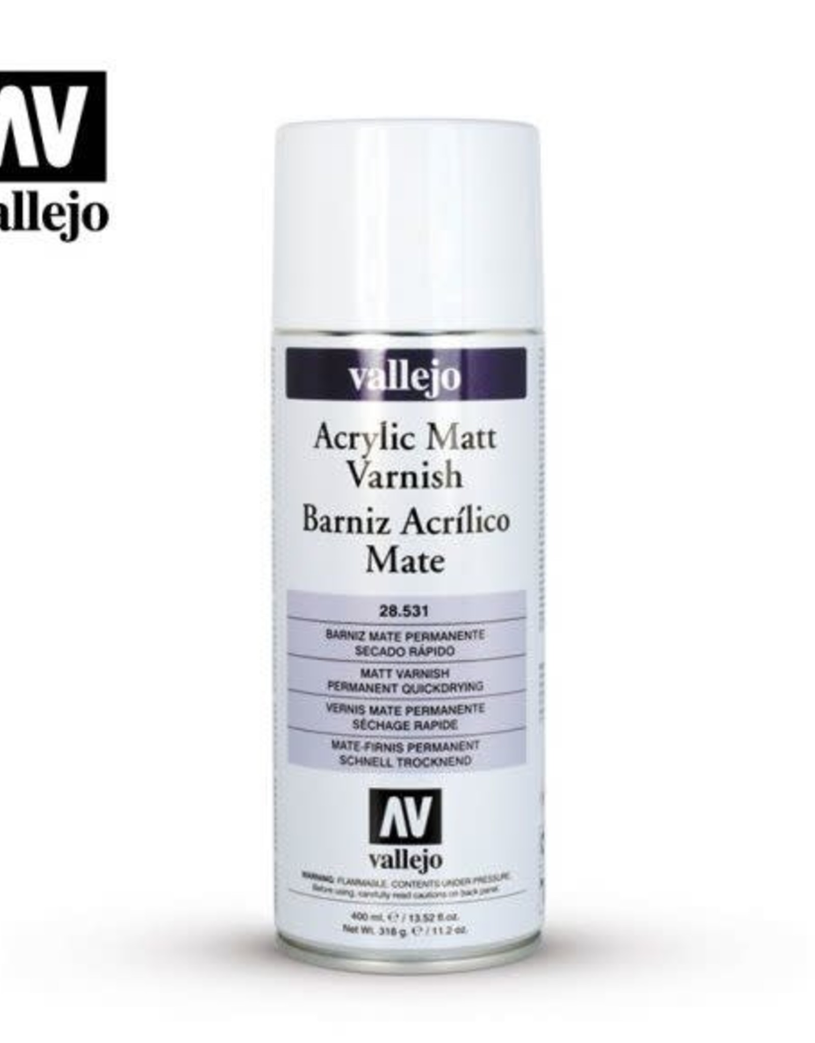 Acrylicos Vallejo AV Spray: Matt Varnish 28.531 (400 ml)