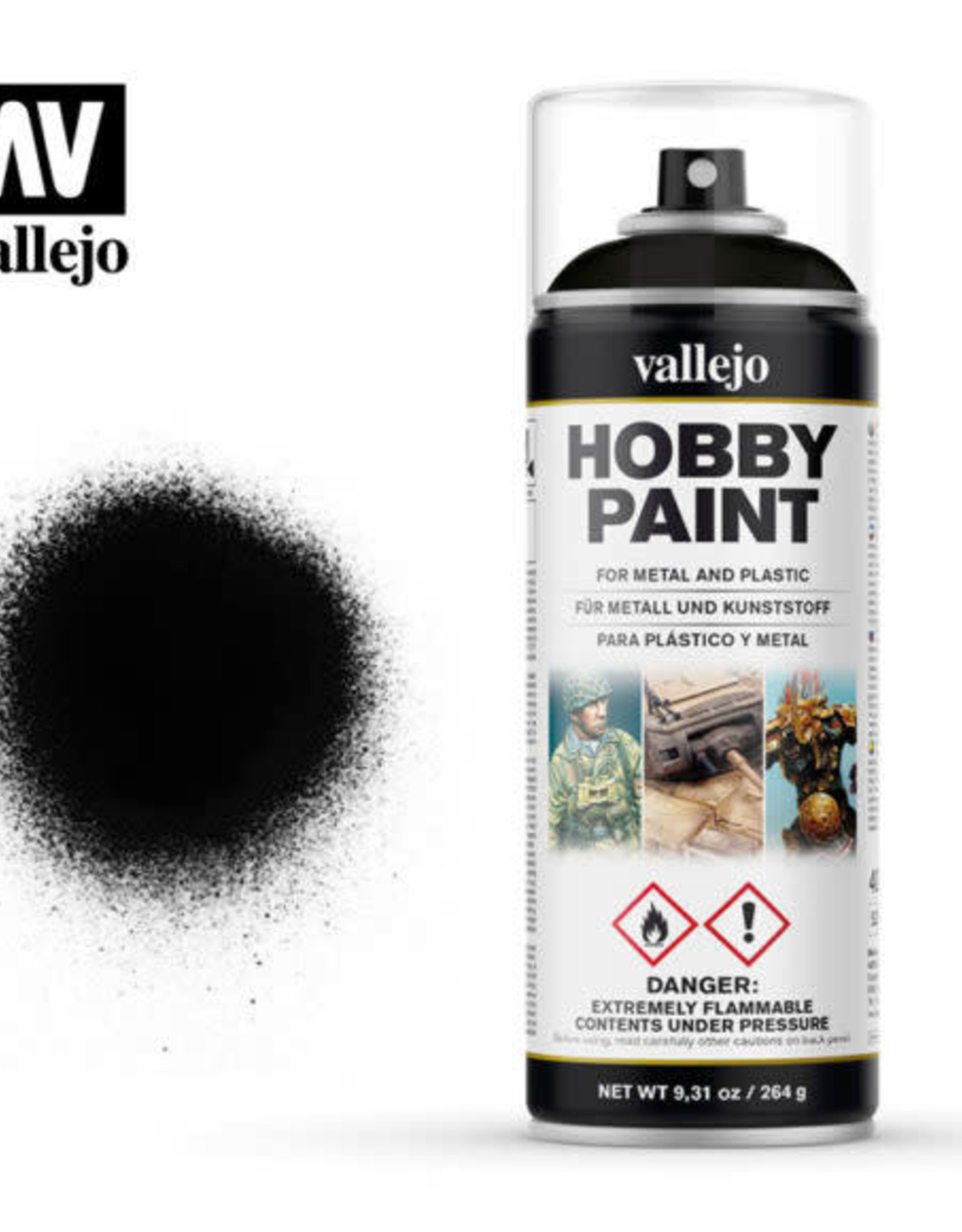 Acrylicos Vallejo AV Spray: Black Primer 28.012 (400 ml)