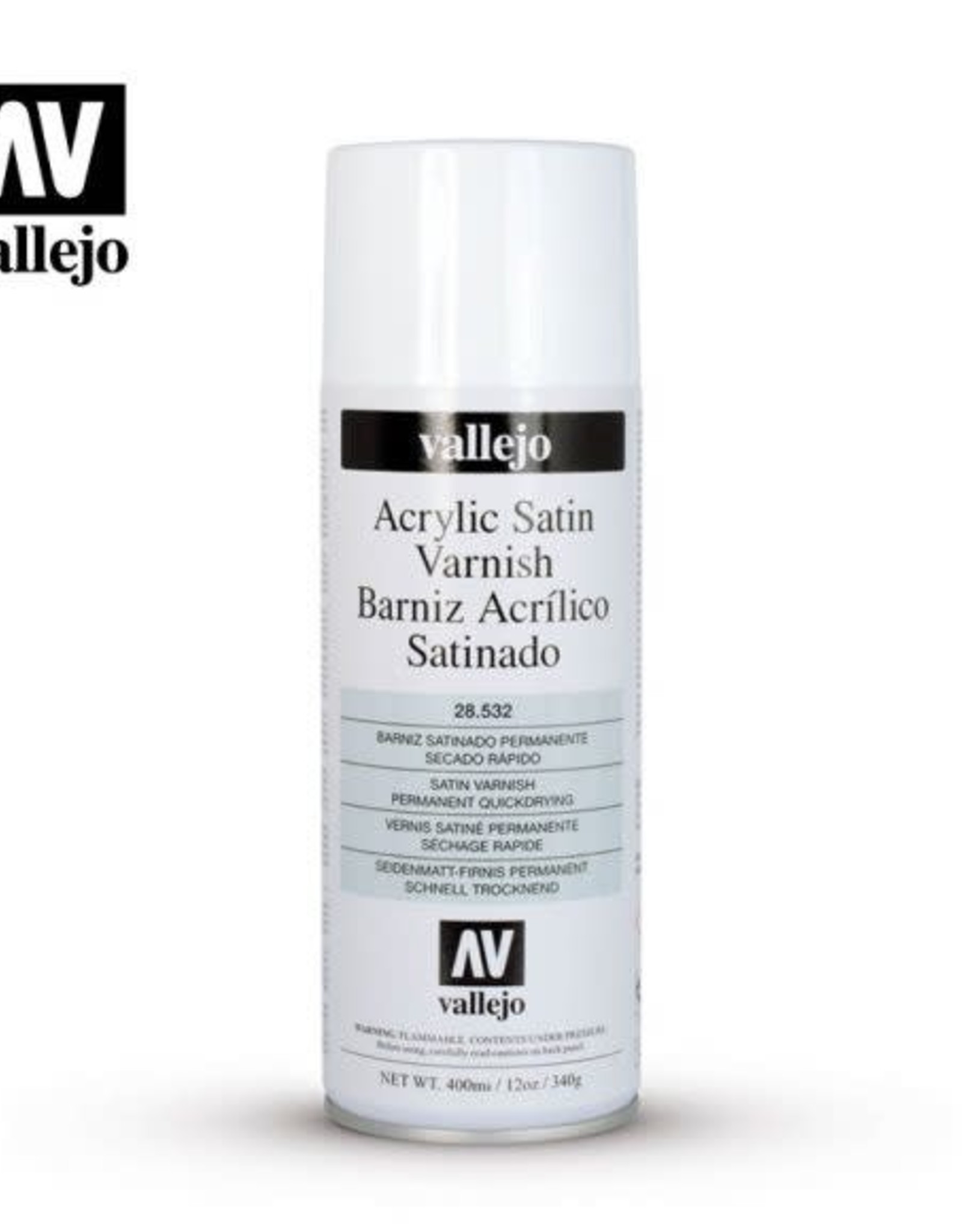 Acrylicos Vallejo AV Spray: Acrylic Satin Varnish 28.532 (400 ml)