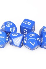 Chessex CHX Opaque Dice: Blue/White Poly 7-Die Set 25406