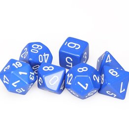 Chessex CHX Opaque Dice: Blue/White Poly 7-Die Set 25406