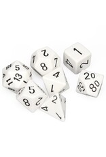 Chessex CHX Opaque Dice: White/Black Poly 7-Die Set 25401