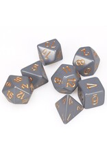 Chessex CHX Opaque Dice: Dark Grey/Copper Poly 7-Die Set 25420