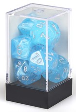 Chessex CHX Luminary Dice: Sky/Silver Poly 7-Die Set 27566