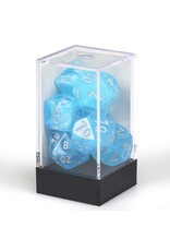 Chessex CHX Luminary Dice: Sky/Silver Poly 7-Die Set 27566