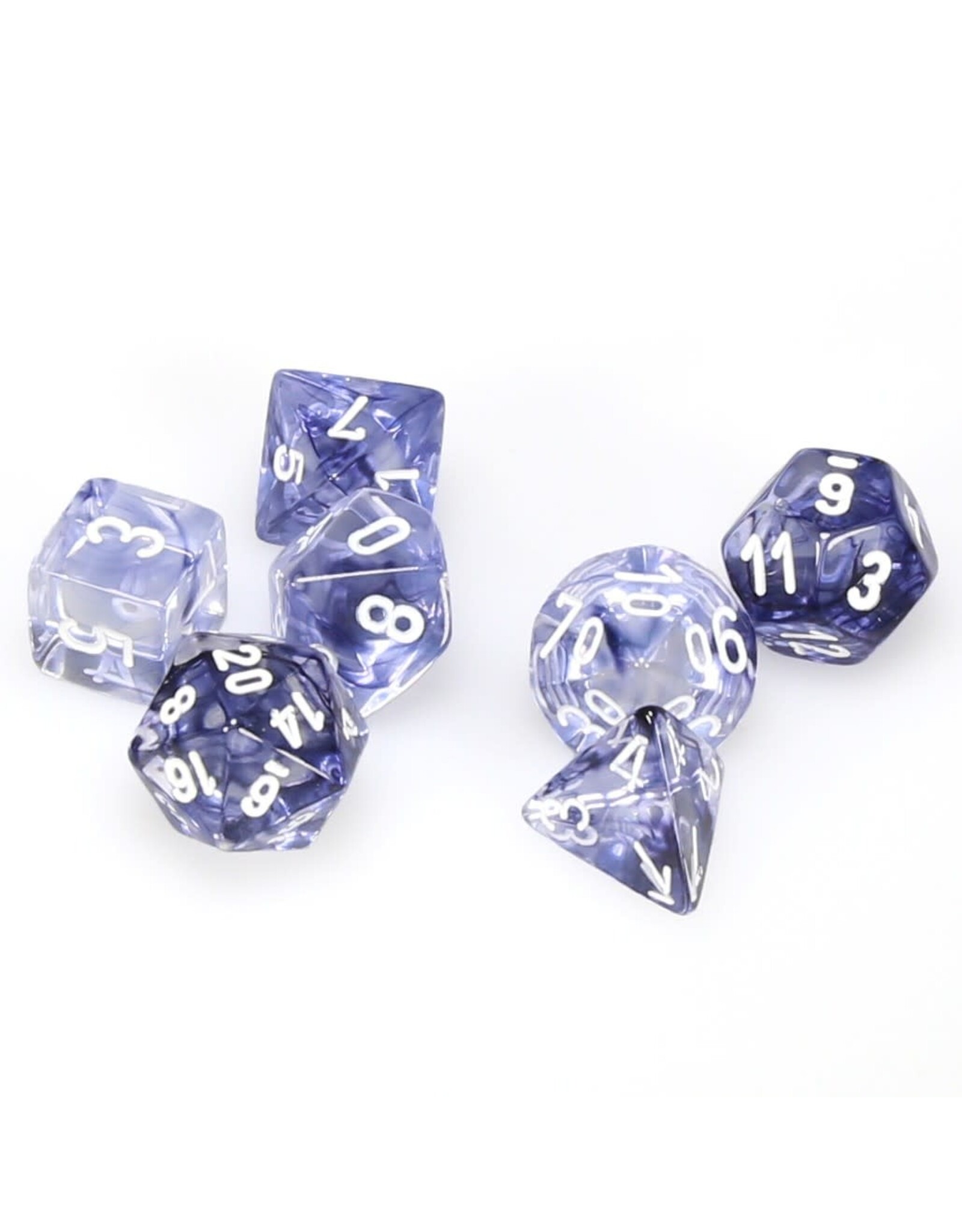 Chessex CHX Nebula Dice: Black/White Poly 7-Die Set 27408