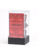 Chessex CHX Gemini Dice: Black-Red/Gold Poly 7-Die Set 26433