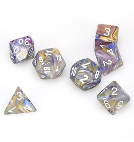 Chessex CHX Festive Dice: Carousel/White Poly 7-Die Set 27440