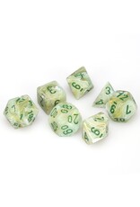 Chessex CHX Marble Dice: Green/Dark Green Poly 7-Die Set 27409