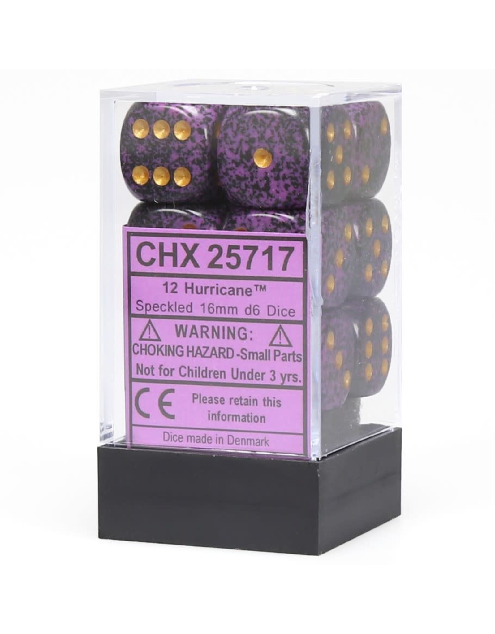 Chessex CHX Speckled Dice: Hurricane 16mm d6 Block (12ct) 25717