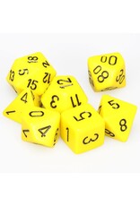 Chessex CHX Opaque Dice: Yellow/Black Poly 7-Die Set 25402