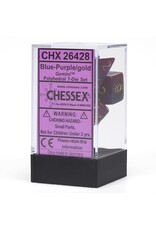 Chessex CHX Gemini Dice: Blue-Purple/Gold Poly 7-Die Set 26428