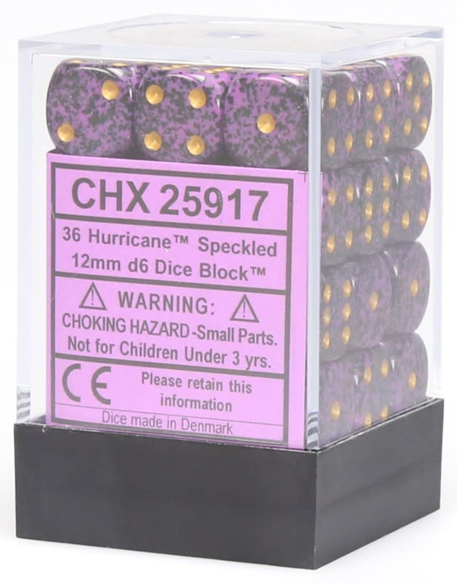 Chessex CHX Speckled Dice: Hurricane 12mm d6 Block (36ct) 25917