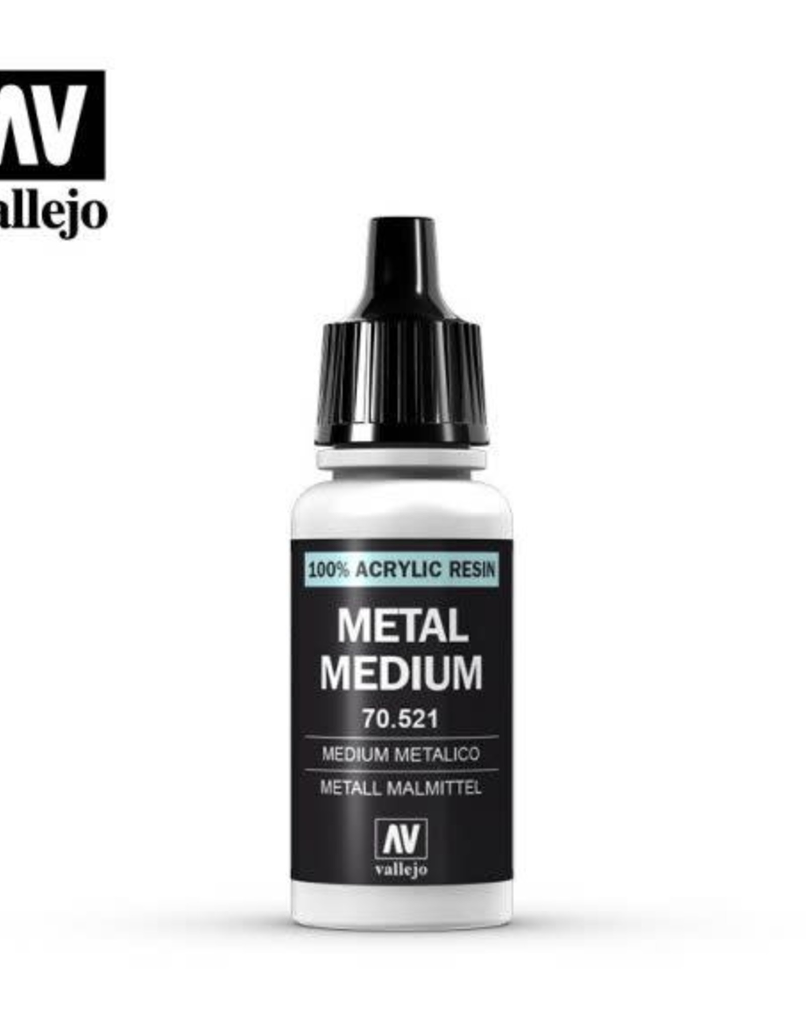 Acrylicos Vallejo AV MC: Metal Medium 70.521 (17 ml)