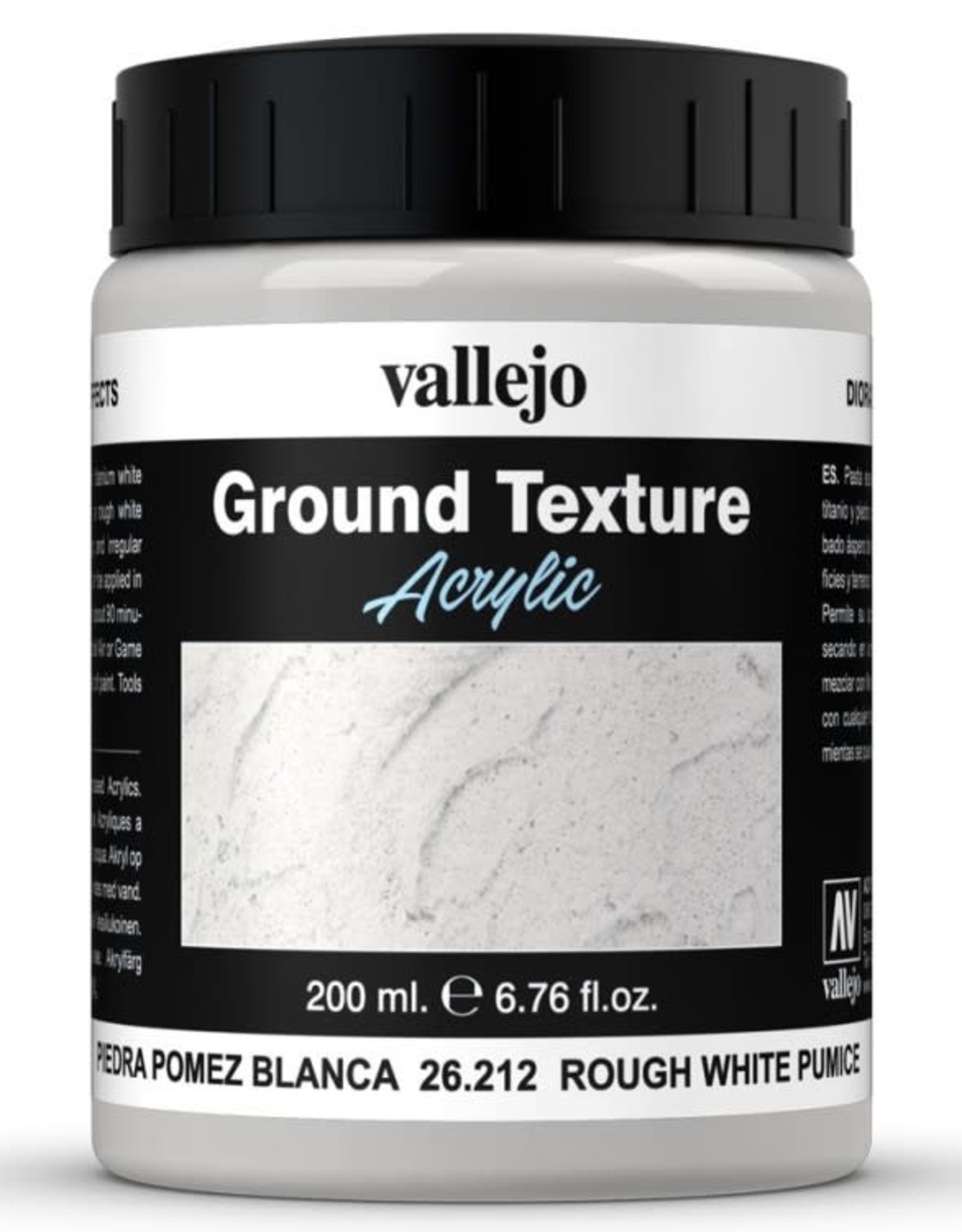 Acrylicos Vallejo AV Ground Texture: Rough White Pumice 26212 (200 ml)