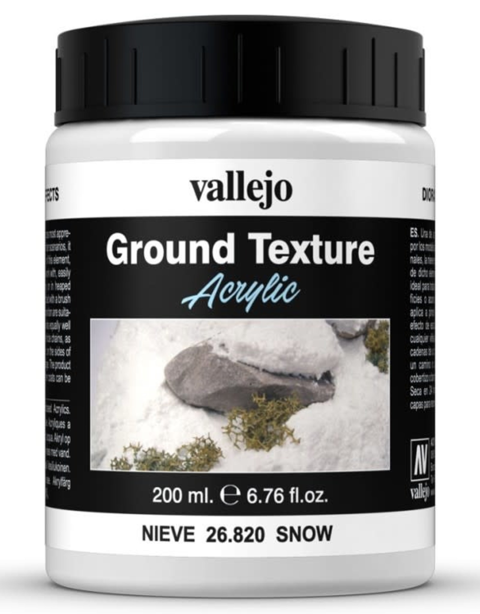 Acrylicos Vallejo AV Ground Texture: Snow 26820 (200 ml)