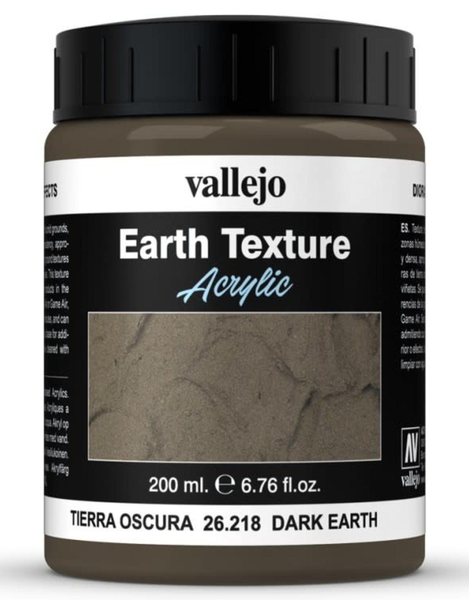 Acrylicos Vallejo AV Earth Texture: Dark Earth 26218  (200 ml)