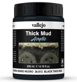 Acrylicos Vallejo AV Mud Effects: Black Thick Mud 26812 (200 ml)