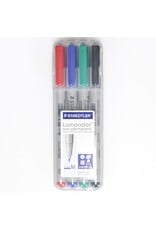 Staedtler Water Soluble Marker Medium Tip Multi-Color (4)