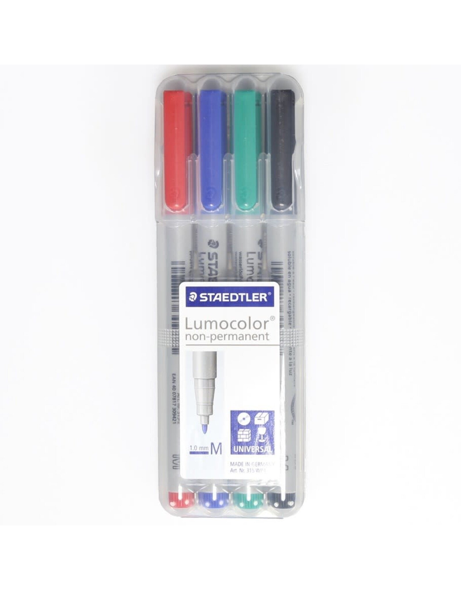 Staedtler Water Soluble Marker Medium Tip Multi-Color (4)
