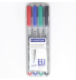 Staedtler Water Soluble Marker Medium Tip Multi-Color (4)