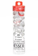 Chessex Glass Gaming Stones - Clear (20 ct)