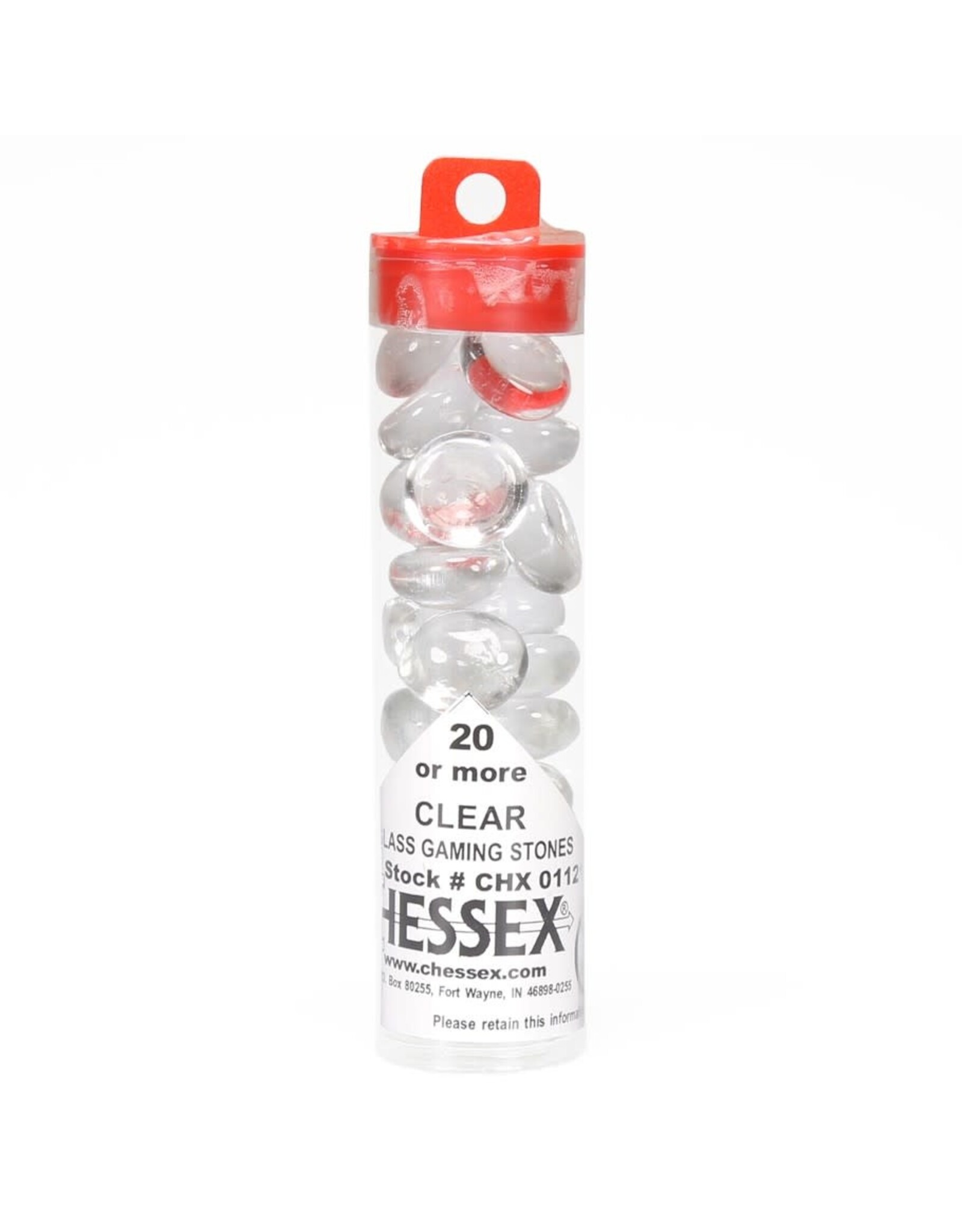 Chessex Glass Gaming Stones - Clear (20 ct)