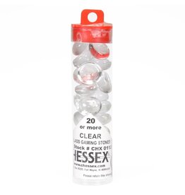 Chessex Glass Gaming Stones - Clear (20 ct)
