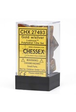 Chessex CHX Lustrous Dice: Gold/Silver Poly 7-Die Set 27493