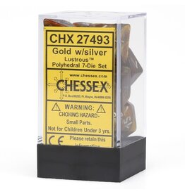 Chessex CHX Lustrous Dice: Gold/Silver Poly 7-Die Set 27493