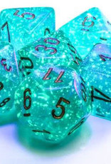 Chessex CHX Borealis Dice: Luminary Teal/Gold Poly 7-Die Set 27585