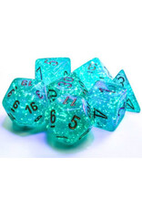 Chessex CHX Borealis Dice: Luminary Teal/Gold Poly 7-Die Set 27585