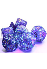 Chessex CHX Borealis Dice: Luminary Royal Purple/Gold Poly 7-Die Set 27587