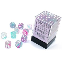 Chessex CHX Nebula Dice: Luminary Wisteria/White 12mm d6 Block (36ct) 27945