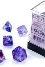 Chessex CHX Nebula Dice: Luminary Nocturnal/Blue Poly 7-Die Set 27557