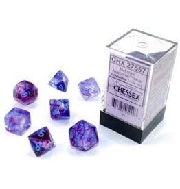 Chessex CHX Nebula Dice: Luminary Nocturnal/Blue Poly 7-Die Set 27557