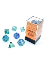 Chessex CHX Nebula Dice: Luminary Oceanic/Gold Poly 7-Die Set 27556