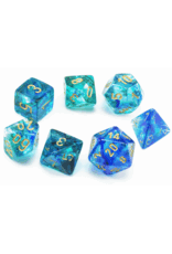 Chessex CHX Nebula Dice: Luminary Oceanic/Gold Poly 7-Die Set 27556